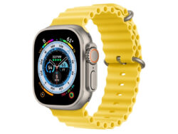 اپل واچ اولترا رنگ تیتانیوم با بند اوشن زرد - سایز ۴۹ میلی‌متر