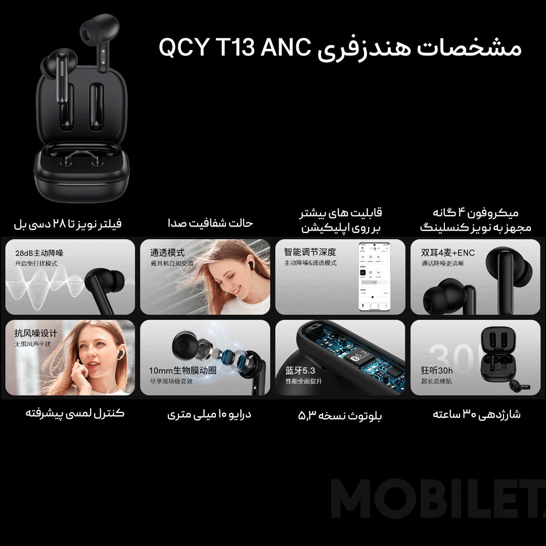 مقایسه هندزفری بی سیم QCY T13 در مقابل T13X در مقابل T13 ANC